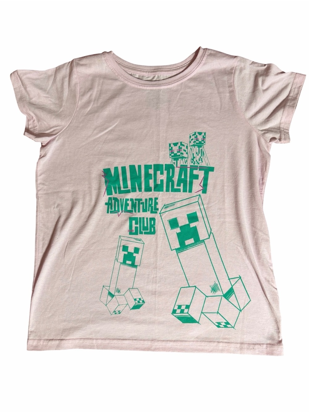 Kids' Pink Adventure Club Tee MINECRAFT SIZE 10/12